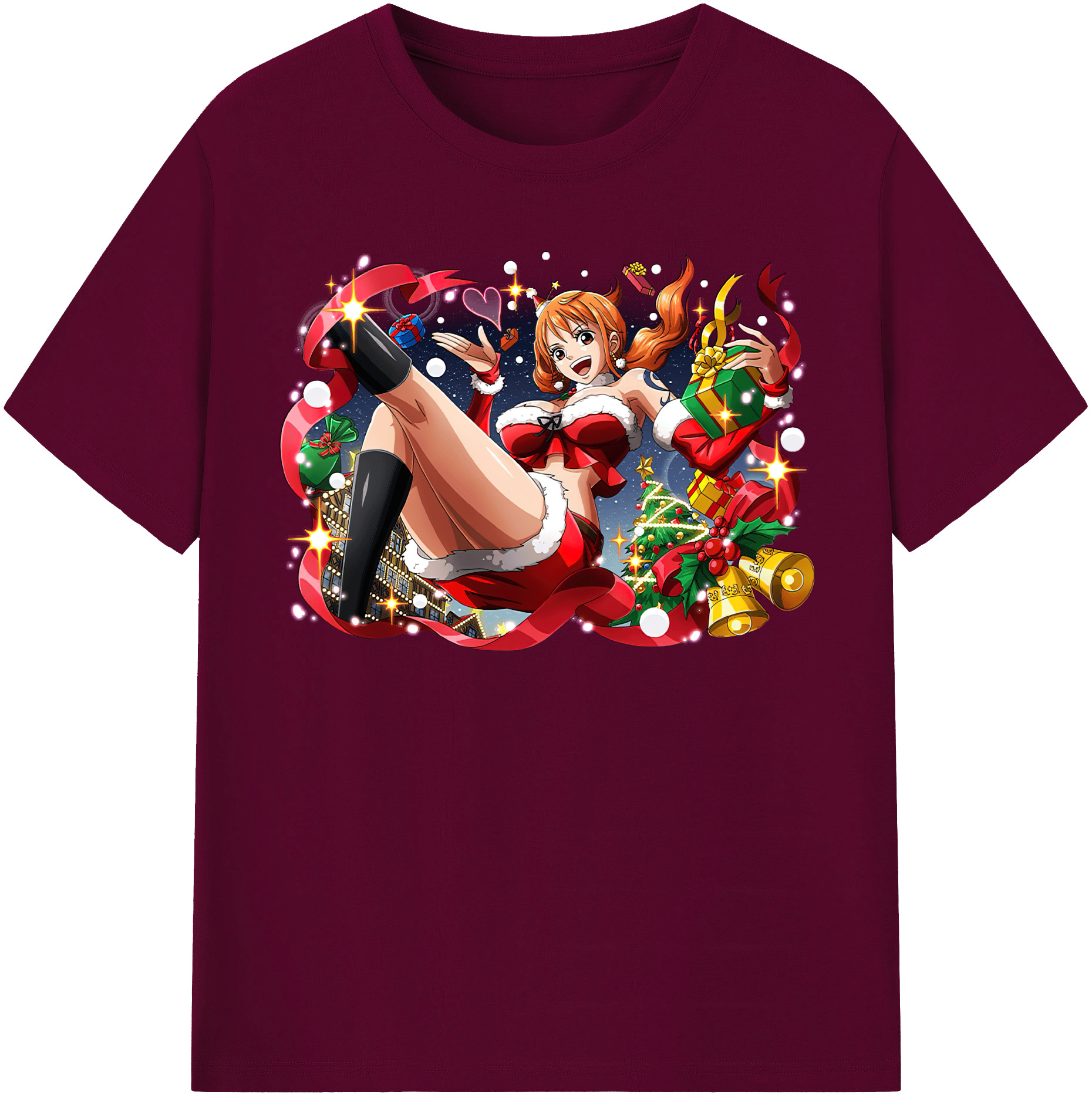 （画像用） ワンピース ナミ ONE PIECE Nami レディースカジュアルプリントTシャツ（綿100％）
